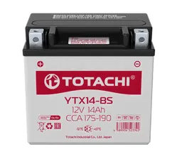 Аккумулятор Totachi AGM YTX14-BS 12V 14A EN190 п/п