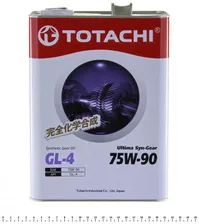 Масло трансмиссионное TOTACHI Ultima Syn-Gear 75W90 [GL-4] синтетическое 4л