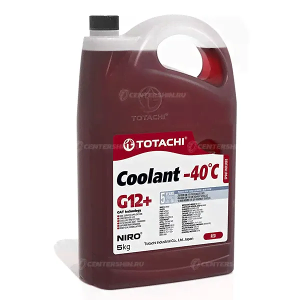 TOTACHI niro Coolant -40C G12+ антифриз (красный) 5кг