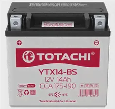 Аккумулятор TOTACHI MOTO YTX14-BS 14 а/ч R