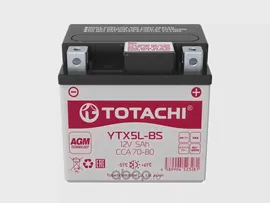 Аккумуляторная батарея TOTACHI CMF 5 а/ч YTX5L-BS L AGM TOTACHI