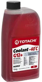 43101, Антифриз TOTACHI NIRO COOLANT -40 C красный G12+ 1 кг