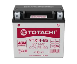 АКБ TOTACHI MOTO YTX14-BS 14 а/ч R AGM