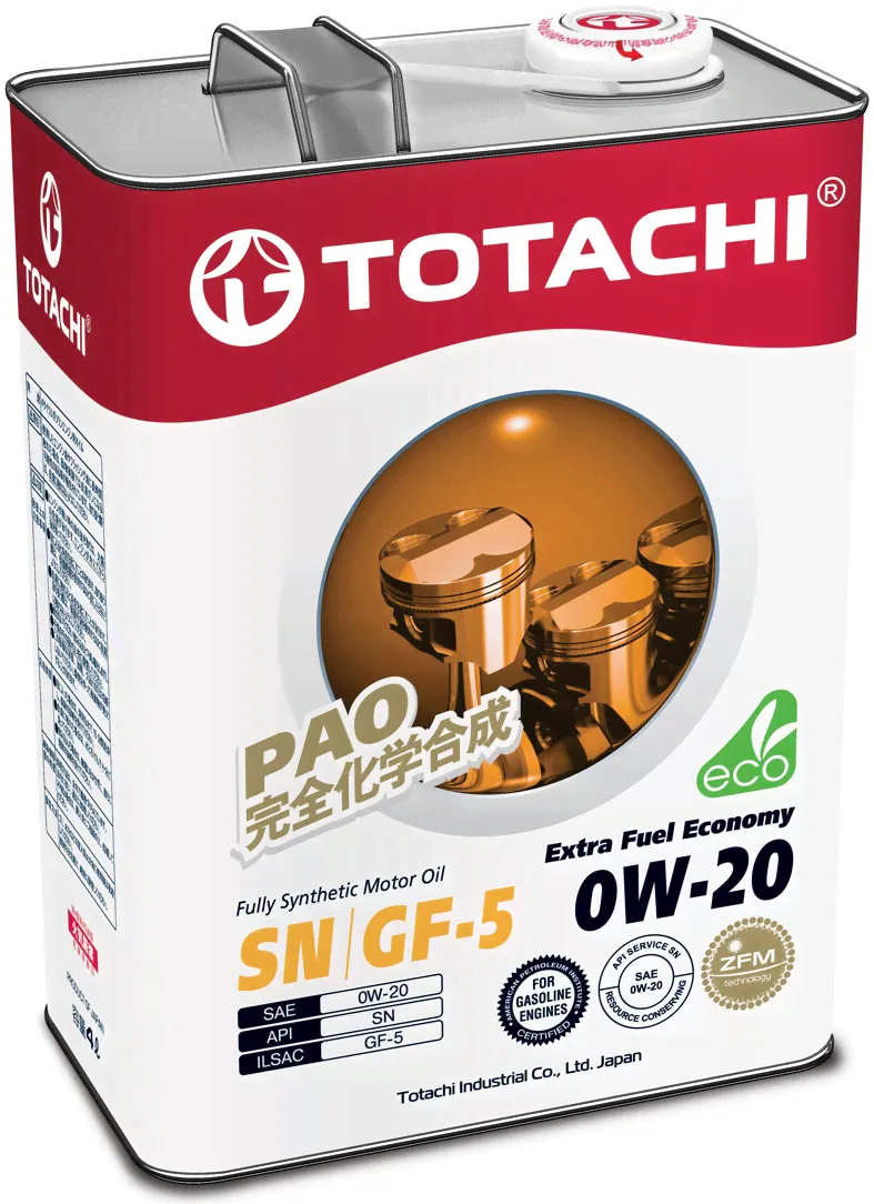 Масло моторное TOTACHI Extra Fuel SN синт. 0W20 4л